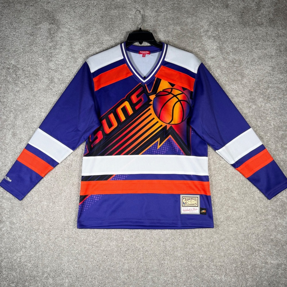 Mitchell & Ness Phoenix Suns Women's M Hardwood Classics Jersey Purple LS